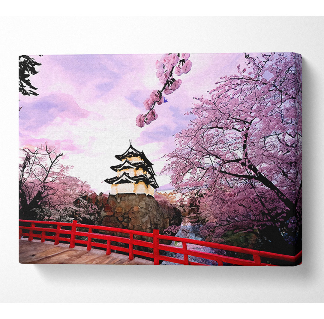 Schloss Hirosaki Japan - Kunstdrucke auf Leinwand - Wrapped Canvas