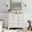 Meuble-lavabo de salle de bain moderne 35,6 po avec surface peinte, meuble-lavabo autoportant de style Mid-Century avec rangement-1480623962