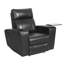 Siège de cinéma inclinable électrique en cuir véritable de 39 po de largeur avec porte-gobelet-1165758955