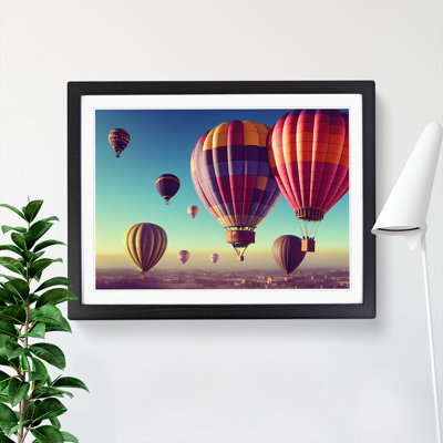 Hot Air Balloons In Flight - Single Picture Frame Print