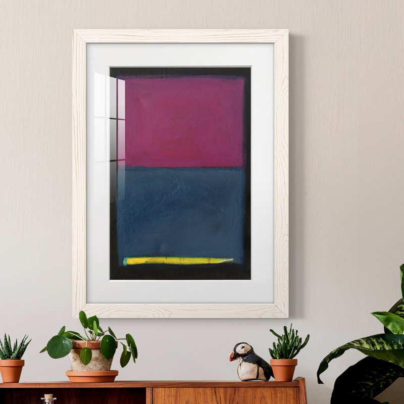 Contemplation II - Peinture encadrée, Cadre blanc, H 37,5 po x l 27,5 po x P 1 po