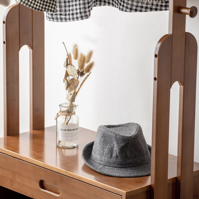 Parowan Wood Clothing Rack, 66.5" H x 32.9" W x 13" D