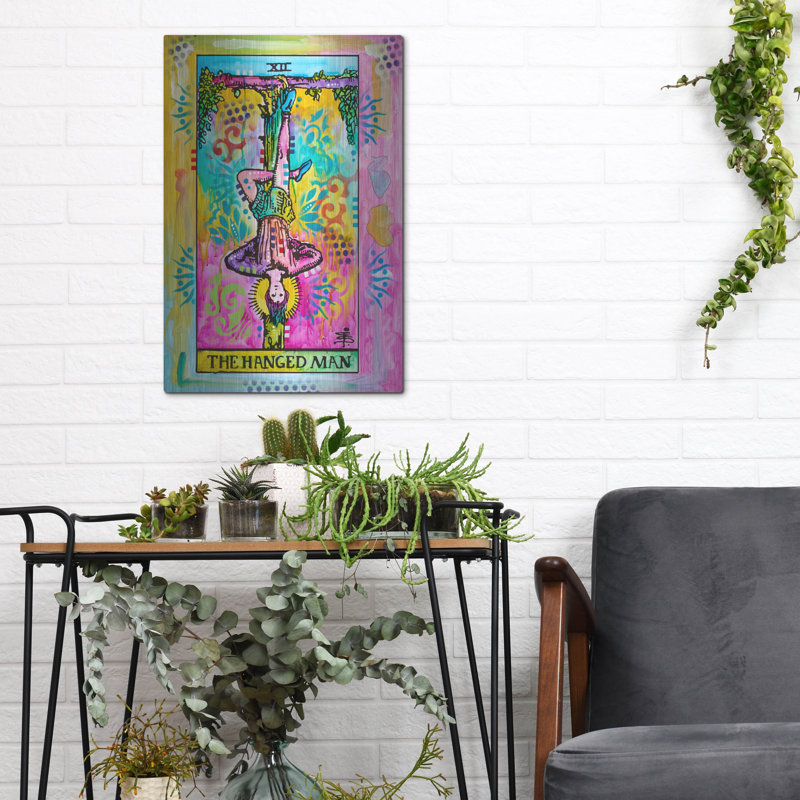 Bungalow Rose «Tarot - The Hanged Man» par Dean Russo, art mural en métal, H 16 po x l 12 po