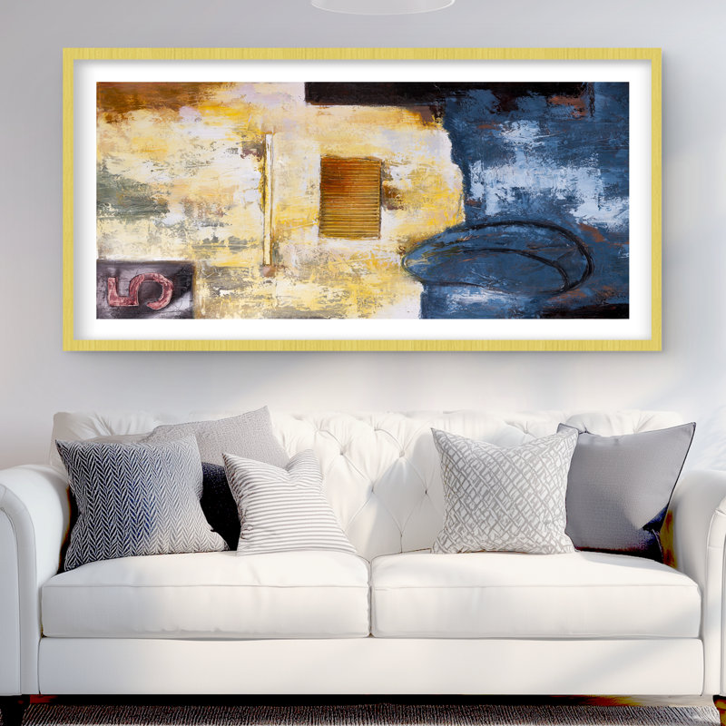Art abstrait avec chiffres - reproduction encadrée de motif de chambre à coucher