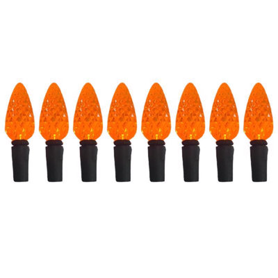  Orange 100 ct 2 in. LED C6 Halloween String Lights