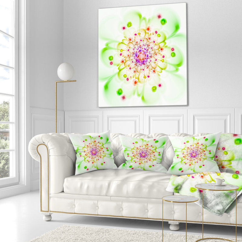 Coussin imprimé floral Perfect Green, 18 po x 18 po, Coussin décoratif