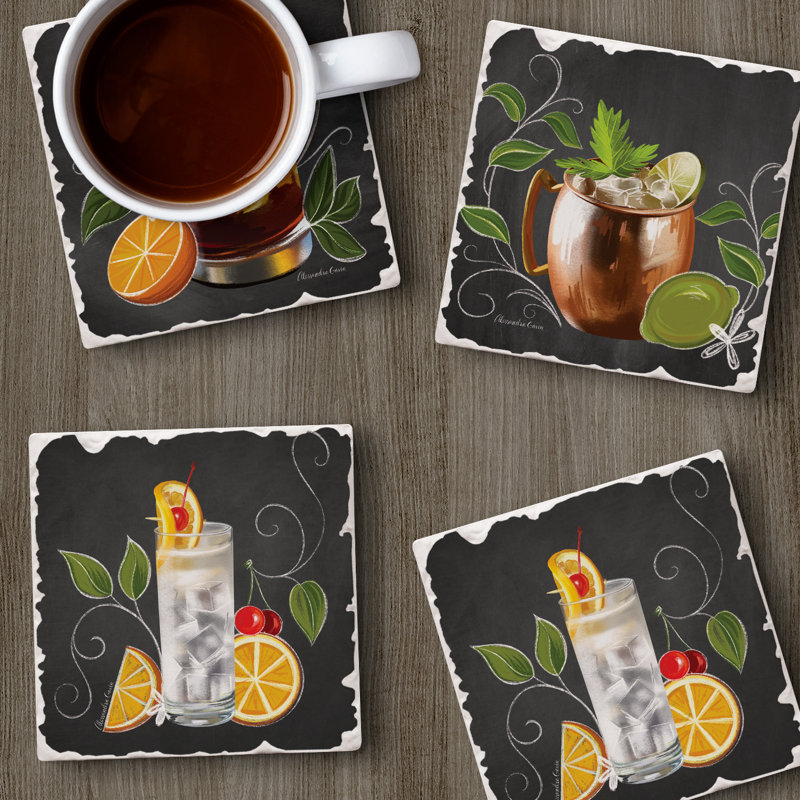 Ensemble de 4 sous-verres Crafty Cocktail