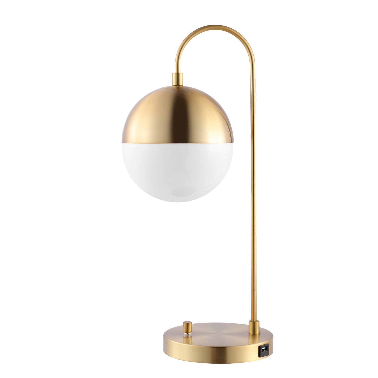 Gareth 20.5" Brass Desk Lamp, Gold