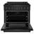 ZLINE 36 in. 5.2 cu. ft. Paramount Dual Fuel Range W/ 6 Burner Gas Cooktop & Electric Convection Oven in Black Stainless Steel (SDRB-36)