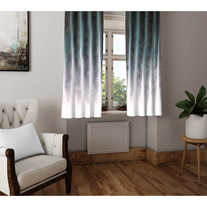 Bailidh Semi Sheer Curtain Pair, 20" W x 82" L