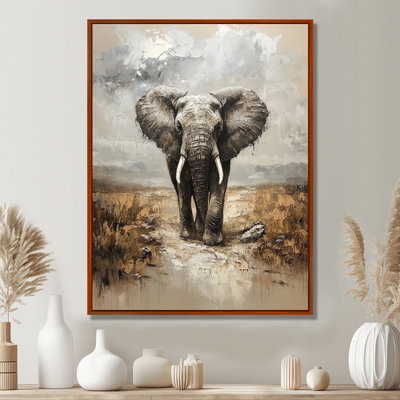 Harrod Elephant Majesty In The Grasslands - Éléphant, art mural