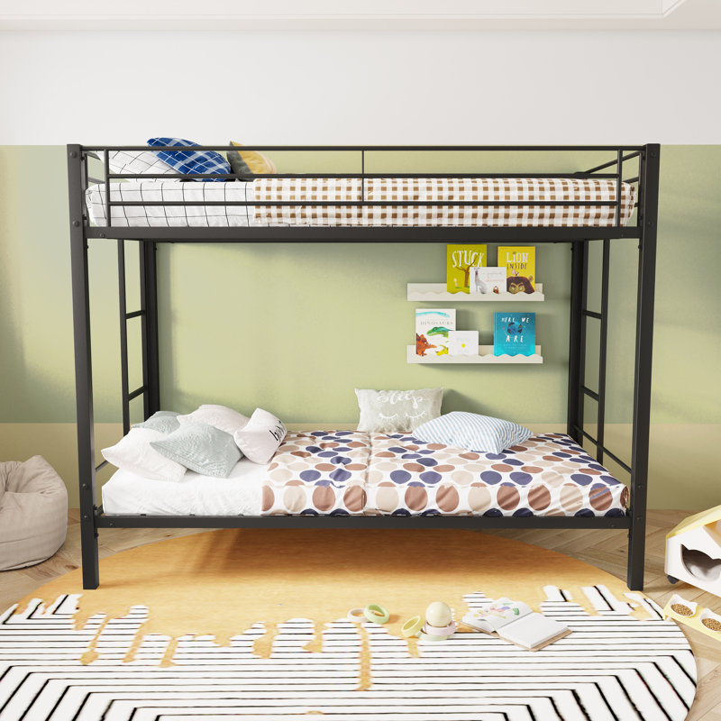Anniki Kids Twin Over Twin Bunk Bed, Black