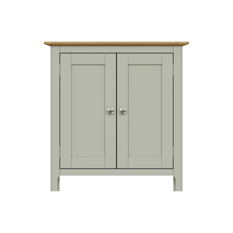 Casiano 2 Door Compact Sideboard Buffet Storage Cabinet. 65cm Wide. Polished Chrome Handles. Fully Assembled.