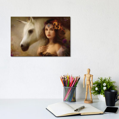 Unicorn 1 Piece Wrapped Canvas Wall Art