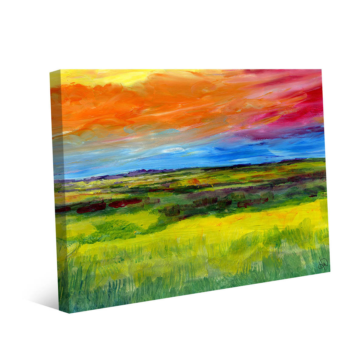 Kathy Ireland Home Colorful High Plains Abstract Landscape Wayfair