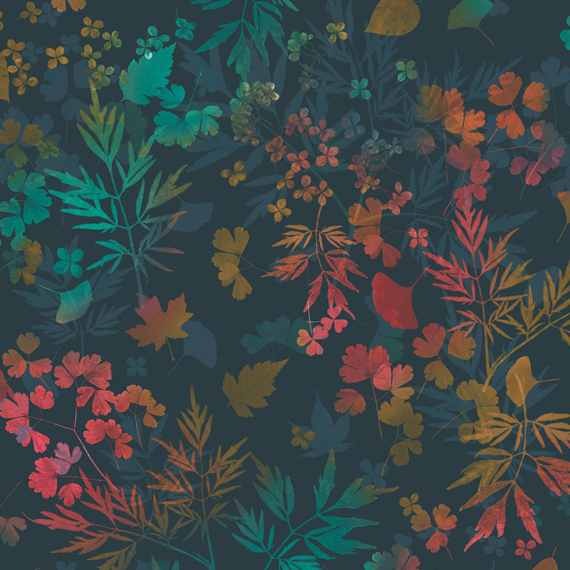 Clarissa Hulse Windfall Sapphire Wallpaper, Dark Green