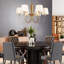 Lustre classique à 6 lumières avec abat-jour Pomfret-1047375742