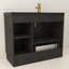 Meuble-lavabo autoportant 41,7 po Monterey + lavabo en acrylique noir renforcé (portes à gauche)-994620316