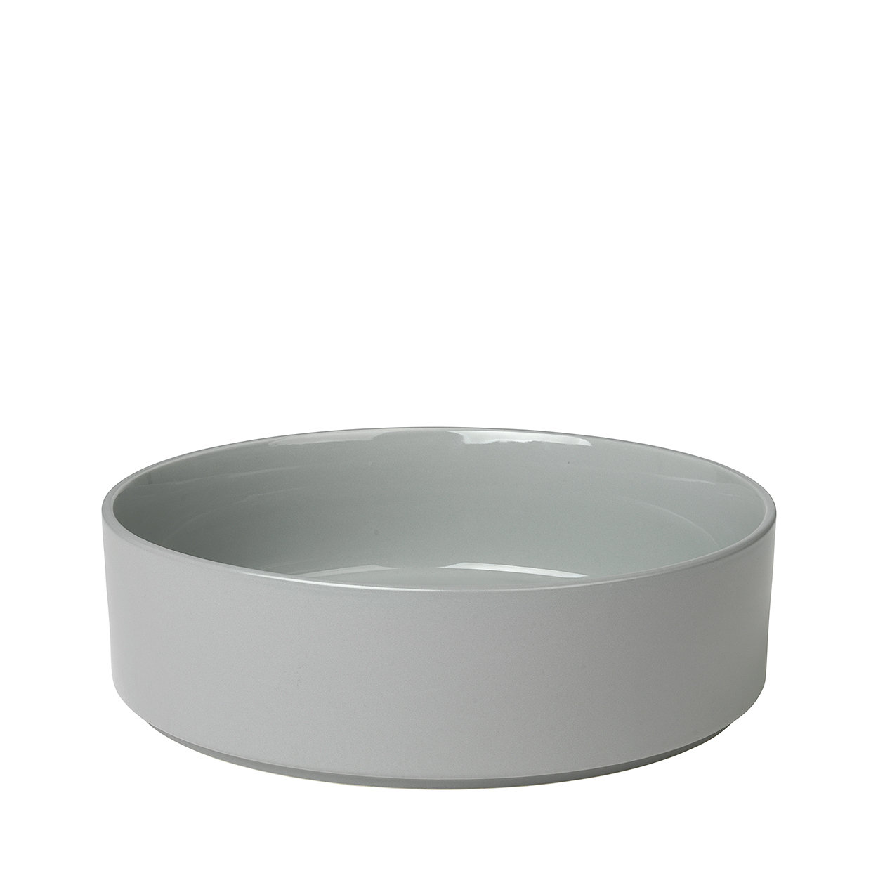 Pilar Large Stoneware Serving Bowl, Mirage Gray