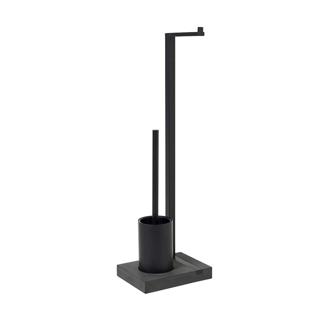 MENOTO Free Standing Toilet Brush and Paper Holder Set Blomus