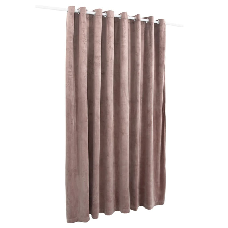 Ja Velvet Blackout Curtain Single Panel, Antique Pink