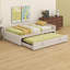 Lit de jour double rembourré en forme de L - Lit gigogne escamotable double inclus-330921036