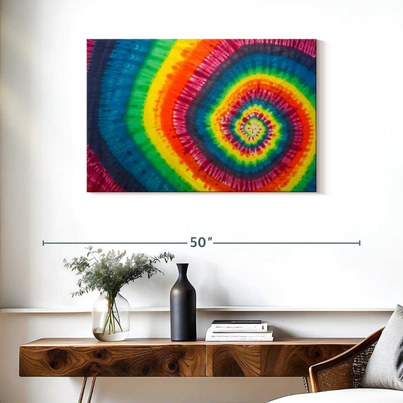 Avery Spiral Tie Dye abstrait, H 24 po x l 36 po
