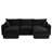 109.4" Cloudy Sectional Frameless Couch, No Assembly Required, Modern Modular Sofa With Deep Seat, Upholstered Couches For Living Room Bedroom-710194880-710194886