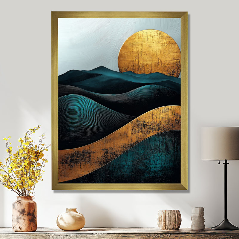 Graue - Landscapes Canvas Prints, H 44 po x l 34 po, Reproduction encadrée sans passe-partout, Doré
