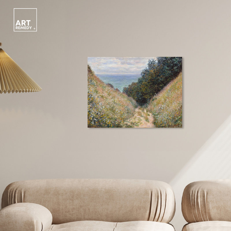Monet Road at La Cavee Pourville 24" x 20" Wrapped Canvas Wall Art