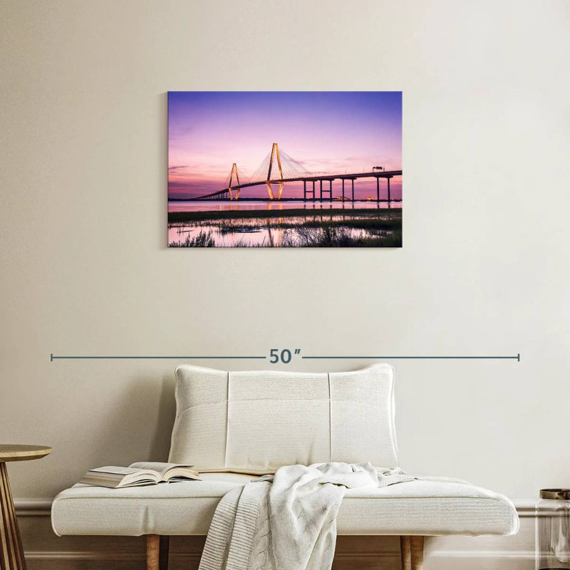 Purple Ravenel Bridge Lights