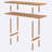 Manhattan Console Table, Solid Beech Wood Entryway Table with 2 Shelves for Hallway and Living Room-105792079