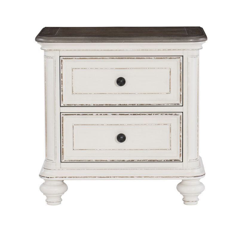 Table de chevet 2 tiroirs Traditional