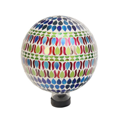 Echo Valley 8295 Fantasia Mosaic Gazing Globe Outdoor Décor For Lawns And Gardens, 10 Inches