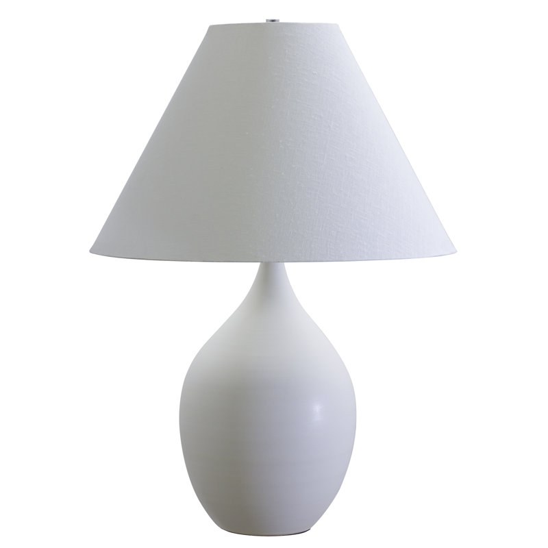 Lampe de table Libbe, Blanc mat, H 28 po x l 20 po x P 20 po