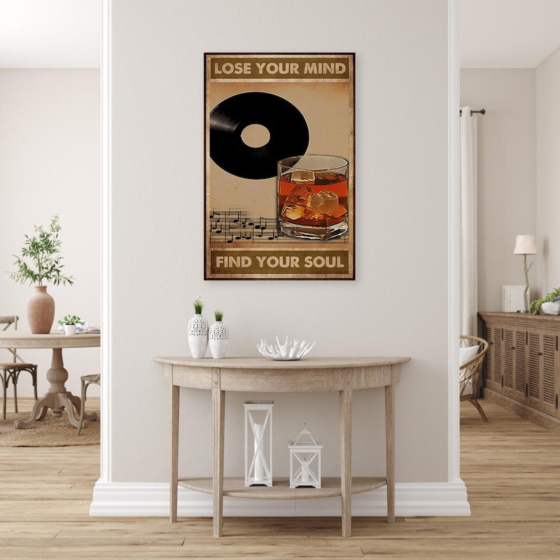 Vinyle, "Find your soul" - 1 pièce, impression sur toile tendue, H 36 po x l 24 po x P 1,25 po