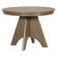 Table de cuisine vintage pour 4 à 6 personnes, 107 à 147 cm, finition vieillie, pieds croisés, style rétro rustique, extensible, détails rainurés uniques
