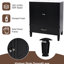 Meuble-lavabo de 30 po avec lavabo, noir rétro, porte à fermeture douce, rangement multiple, tablette en bois de céramique et réglable, tiroir fonctionnel, style autoportant, rangement fonctionnel, noir et évier-129959424