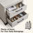 23.62" Modern White Nightstand With 2-Drawer 