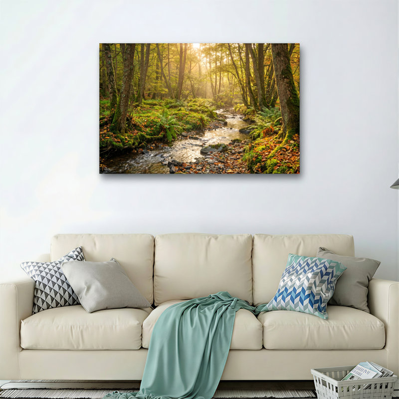 «Forest Stream», ensemble de 1 reproduction d'art sur toile, Toile tendue, H 24 po x l 36 po