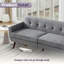Delanie Cattaleya 78" Mid Century Modern Square Arms Linen Upholstered Sofa-2145373159