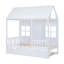 Lit simple en bois avec lit gigogne simple, lit de jour en bois, blanc
