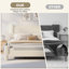 Ensemble de lit plateforme tapissier 2 pièces Boucle-1652588780-1652588777