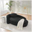 Fauteuil paresseux moderne simple ovale avec dossier intégré, accoudoirs latéraux et coussin, chaise longue compacte peu encombrante pour le salon - noir-104392546