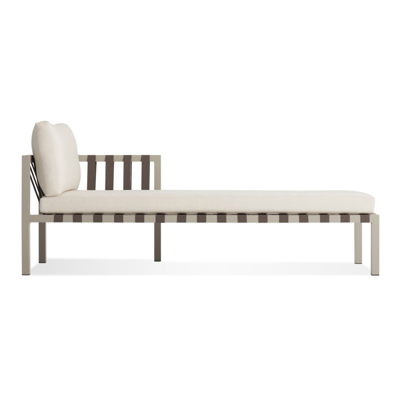 Jibe Right Arm Chaise, Gray, Sunbrella Canvas