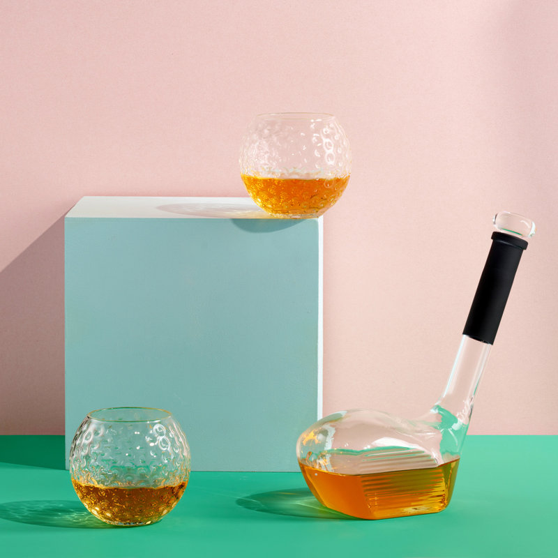 Golf 3 Piece Decanter Whiskey Set