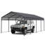 Abri d'auto extérieur 12 X 20 pi, crochets de rangement pour patio, jardin, cour et terrasse