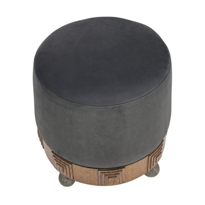 MS Upholstery Cylinder Leather Ottoman
