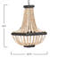 Lustre en perles de bois drapé-25736930