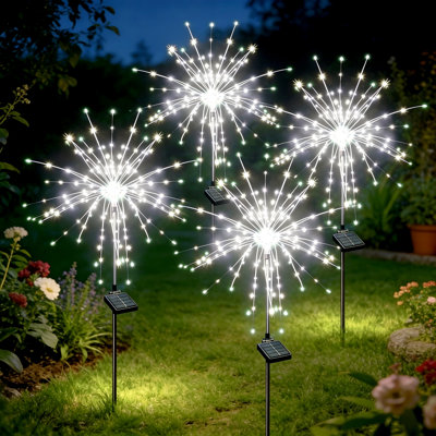 8 lumières de feux d'artifice solaires d'extérieur à 8 lumières d'extérieur 120 DEL